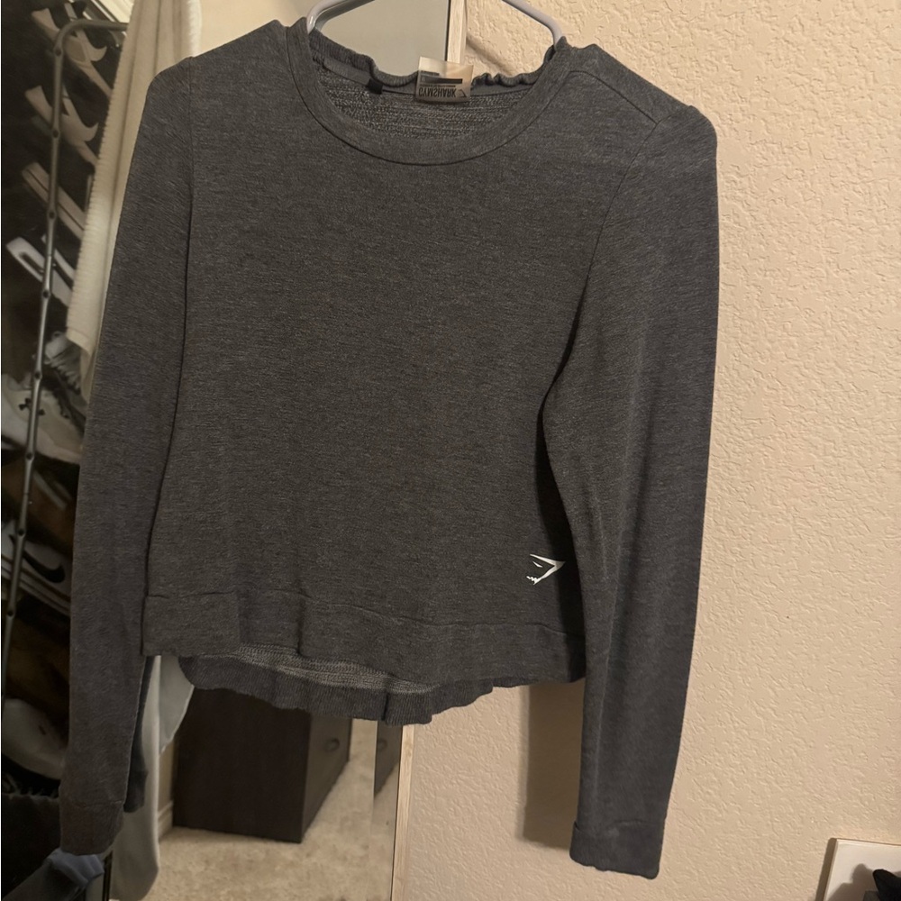 Grey Grmshark Crop Sweatshirt